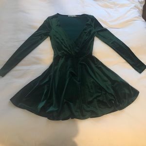 Urban Outfitters velvet green dress!